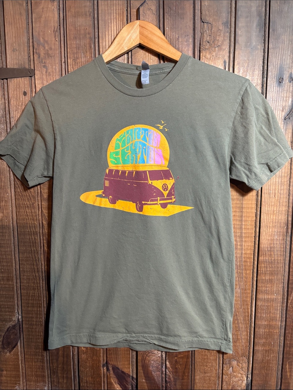 Martin Sexton Olive Graphic VW Bus T-Shirt